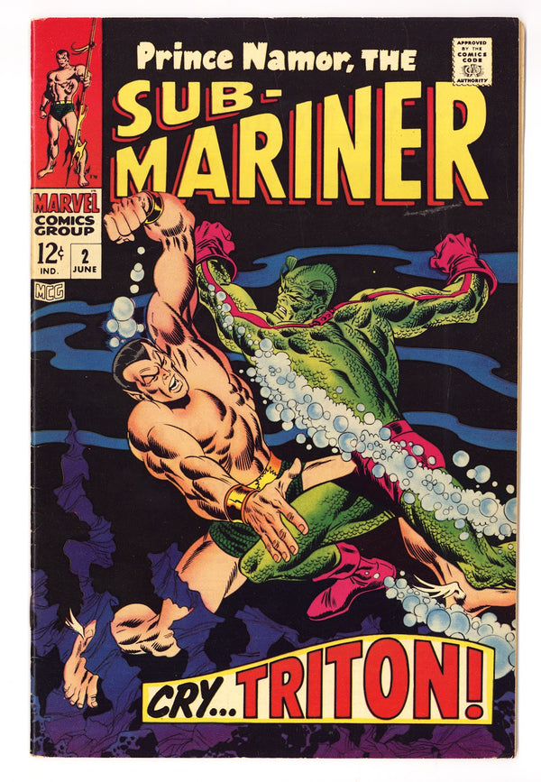 Sub-Mariner Vol 1 2 FN+ (6.5) (1968)