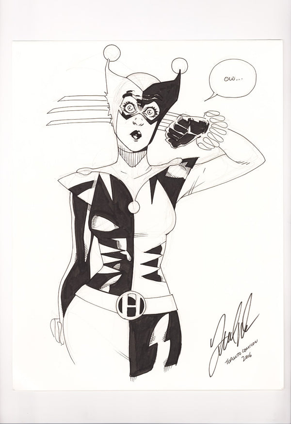 Leonard Kirk Harley Quinn as Wolverine Convention Sketch [nn] (2016)