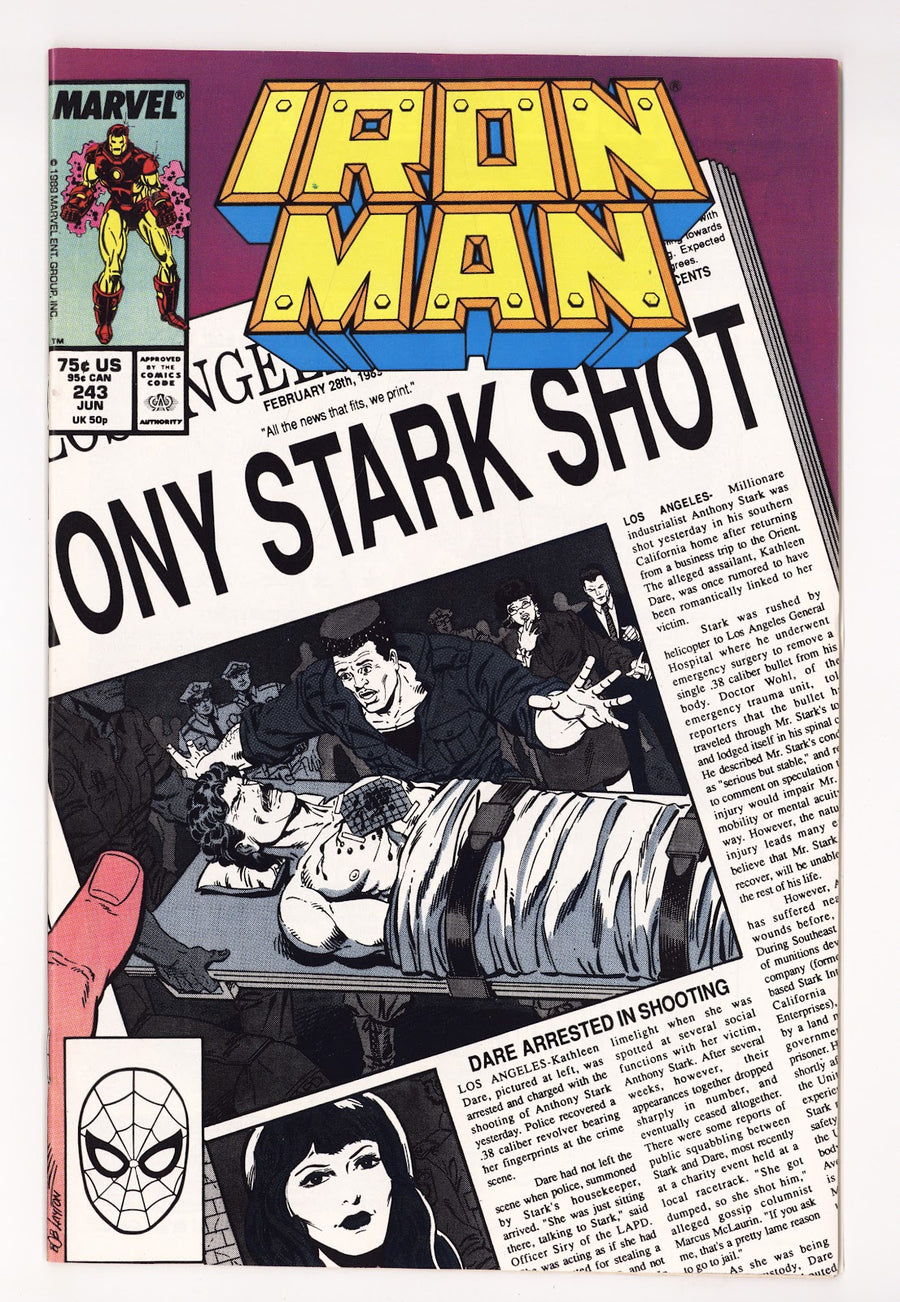 Iron Man Vol 1 243  High Grade   (1989)     