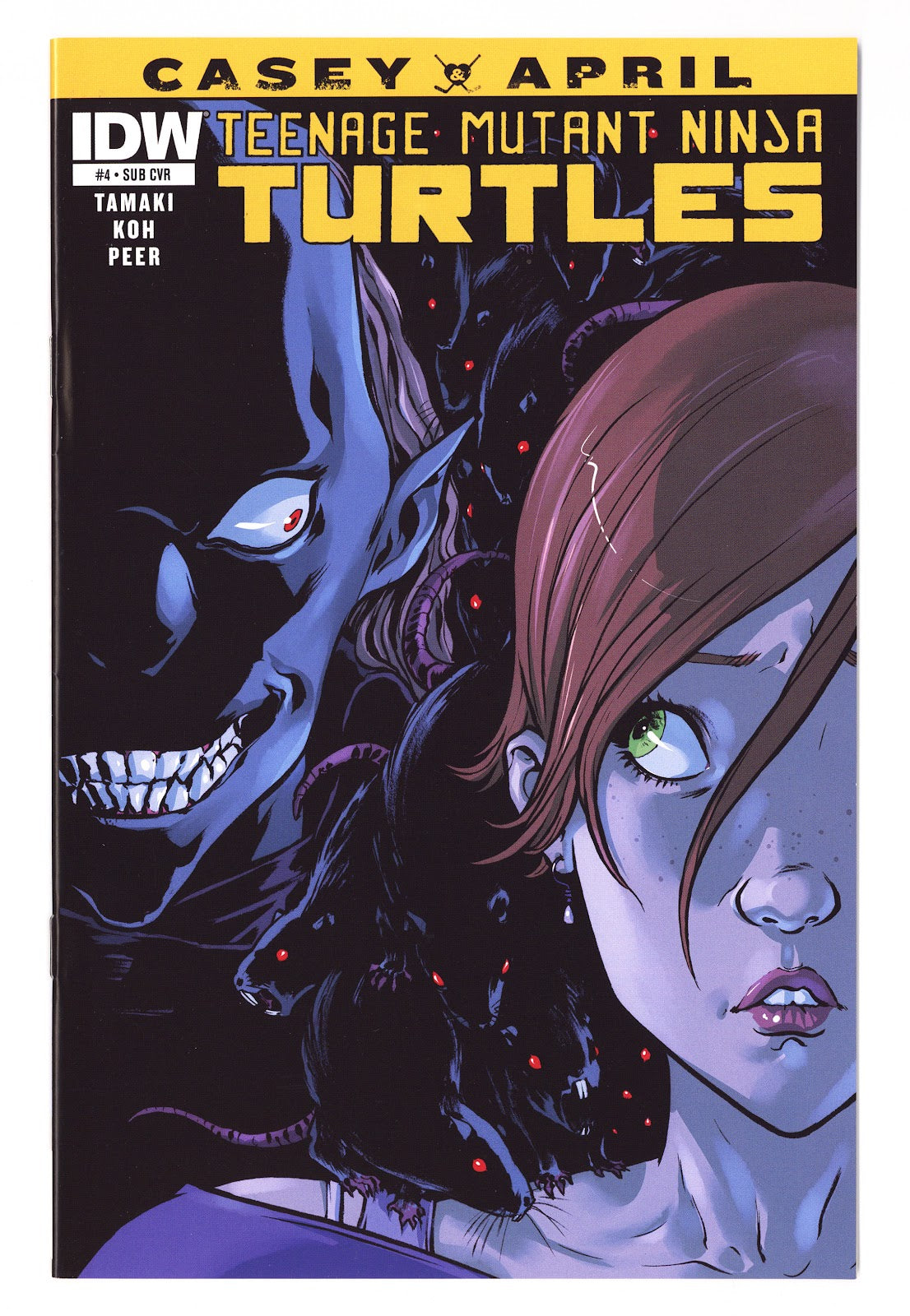 Teenage Mutant Ninja Turtles: Casey and April 4 High Grade (2015) Campbell Variant 