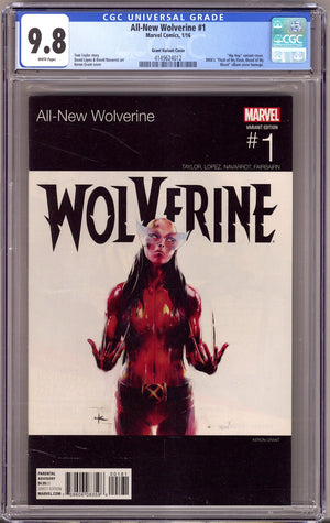 All-New Wolverine 1 CGC 9.8 (NM/M) (2016) Grant Hip-Hop Variant