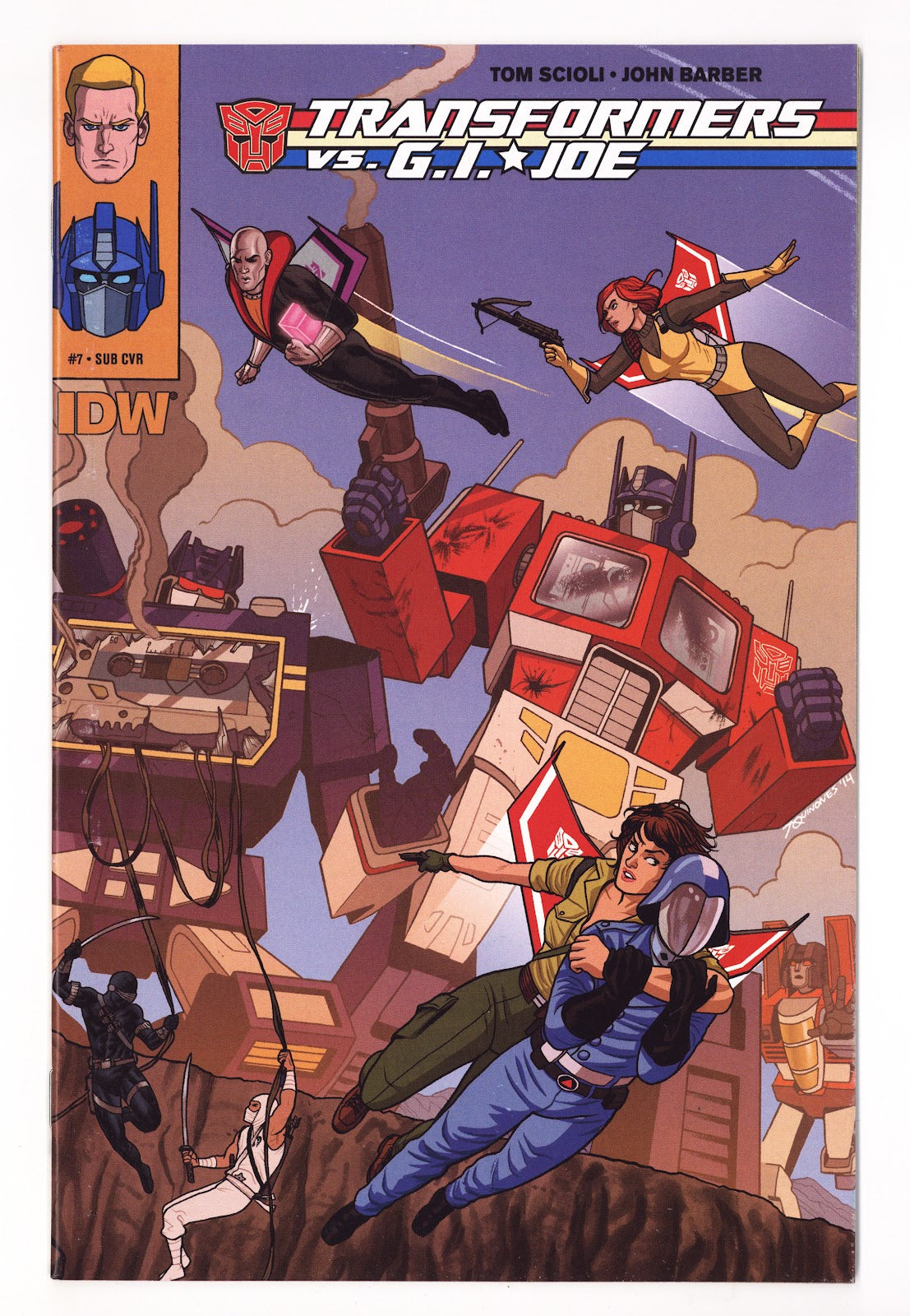 The Transformers vs. G.I. Joe 7 High Grade (2015) Quinones Variant 