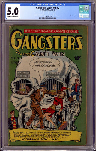 Gangsters Can't Win Vol 1 2 CGC 5.0 (VG/FN)   (1948)