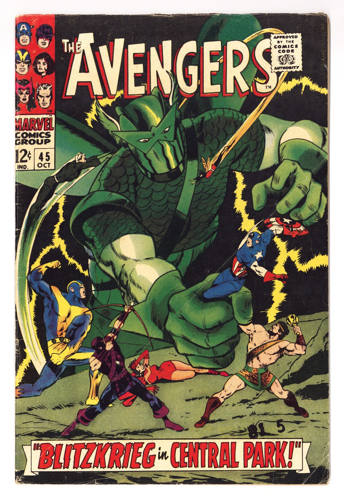 The Avengers Vol 1 45 VG+ (4.5) (1967) 