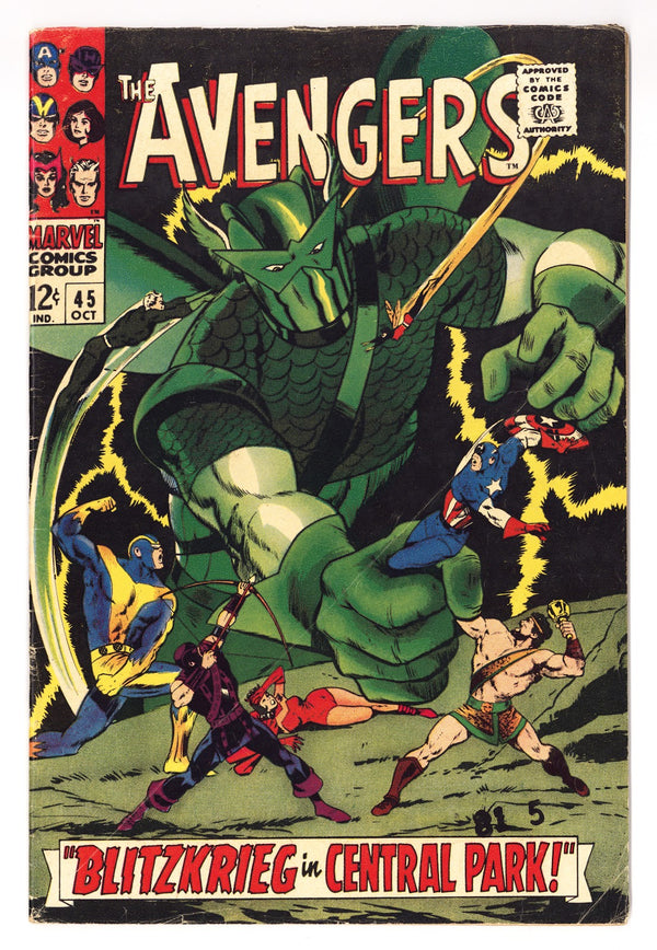 The Avengers Vol 1 45 VG+ (4.5) (1967)