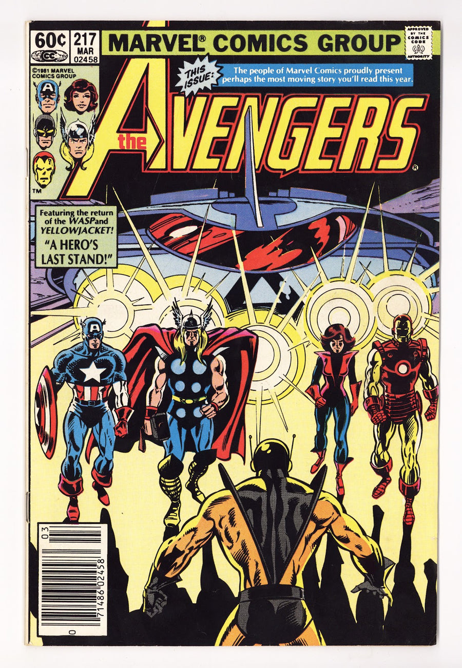 The Avengers Vol 1 217 Mid Grade (1982) Newsstand 