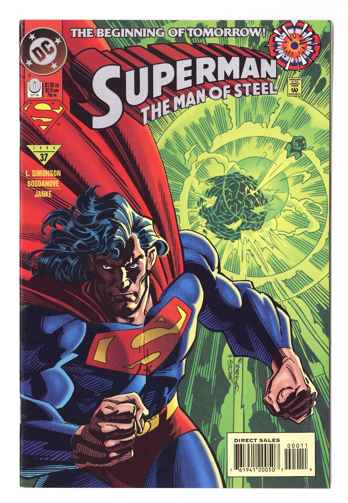 Superman: The Man of Steel 0 High Grade (1994) Sales 