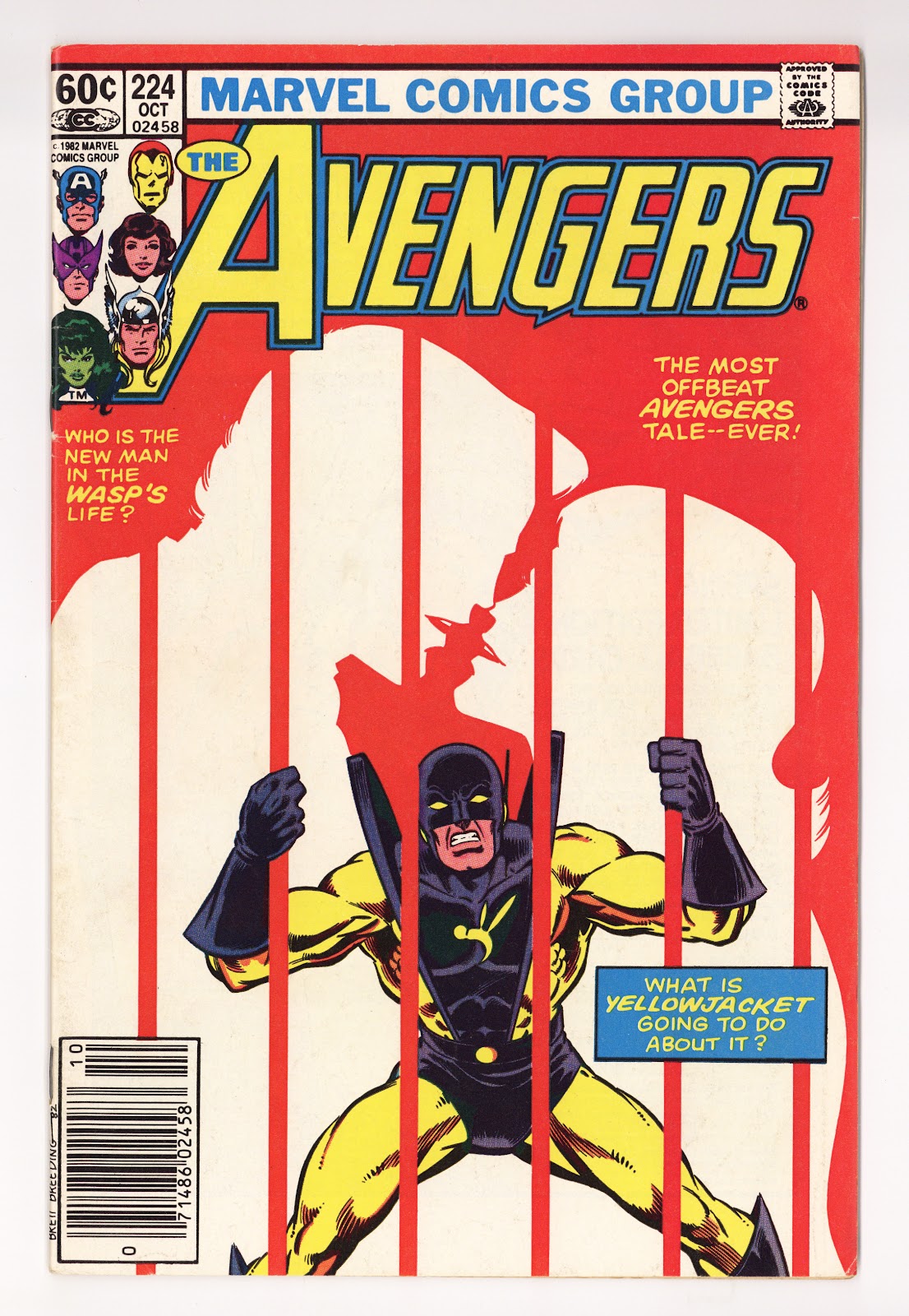 The Avengers Vol 1 224  Mid Grade   (1982)   Newsstand  