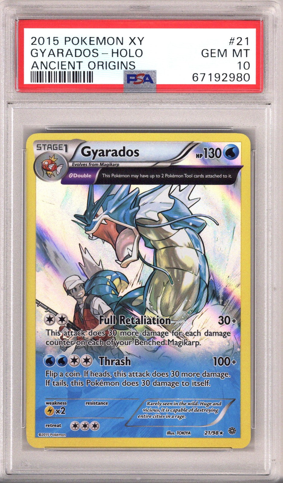 Pokemon Ancient Origins Gyarados Holo PSA 10 (2015)