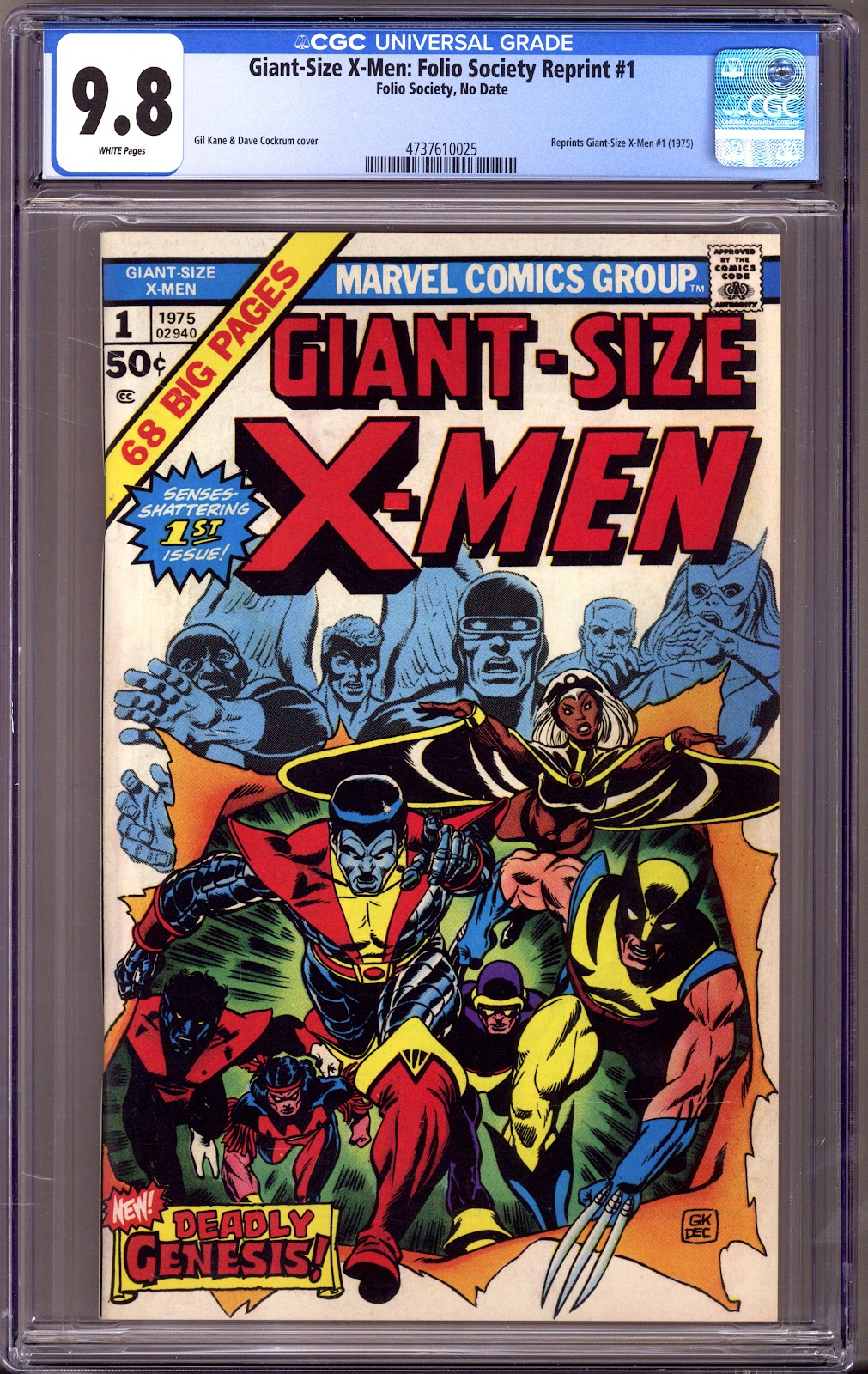 Giant-Size X-Men: Folio Society Reprint 1 CGC 9.8 (NM/M) (2020) 
