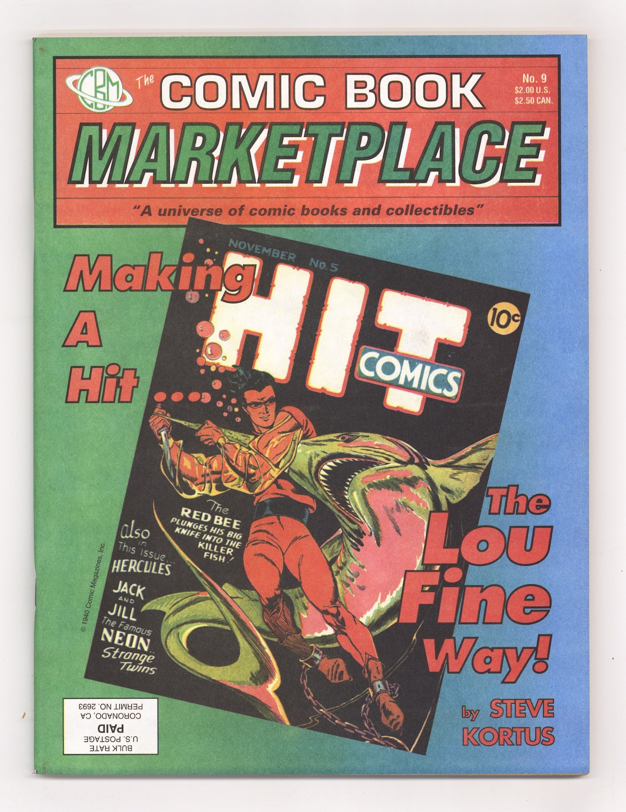 Comic Book Marketplace Vol 1 9 VF/NM (9.0) (1992) 