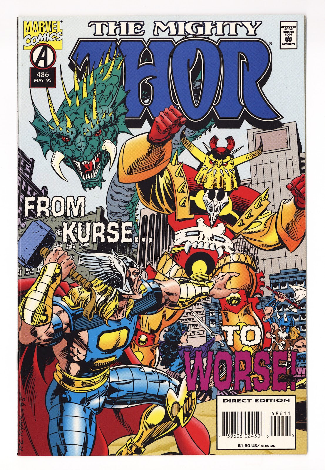 Thor Vol 1 486  High Grade   (1995)