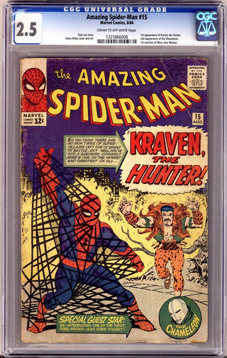 The Amazing Spider-Man Vol 1 15 CGC 2.5 (GD+)   (1964)