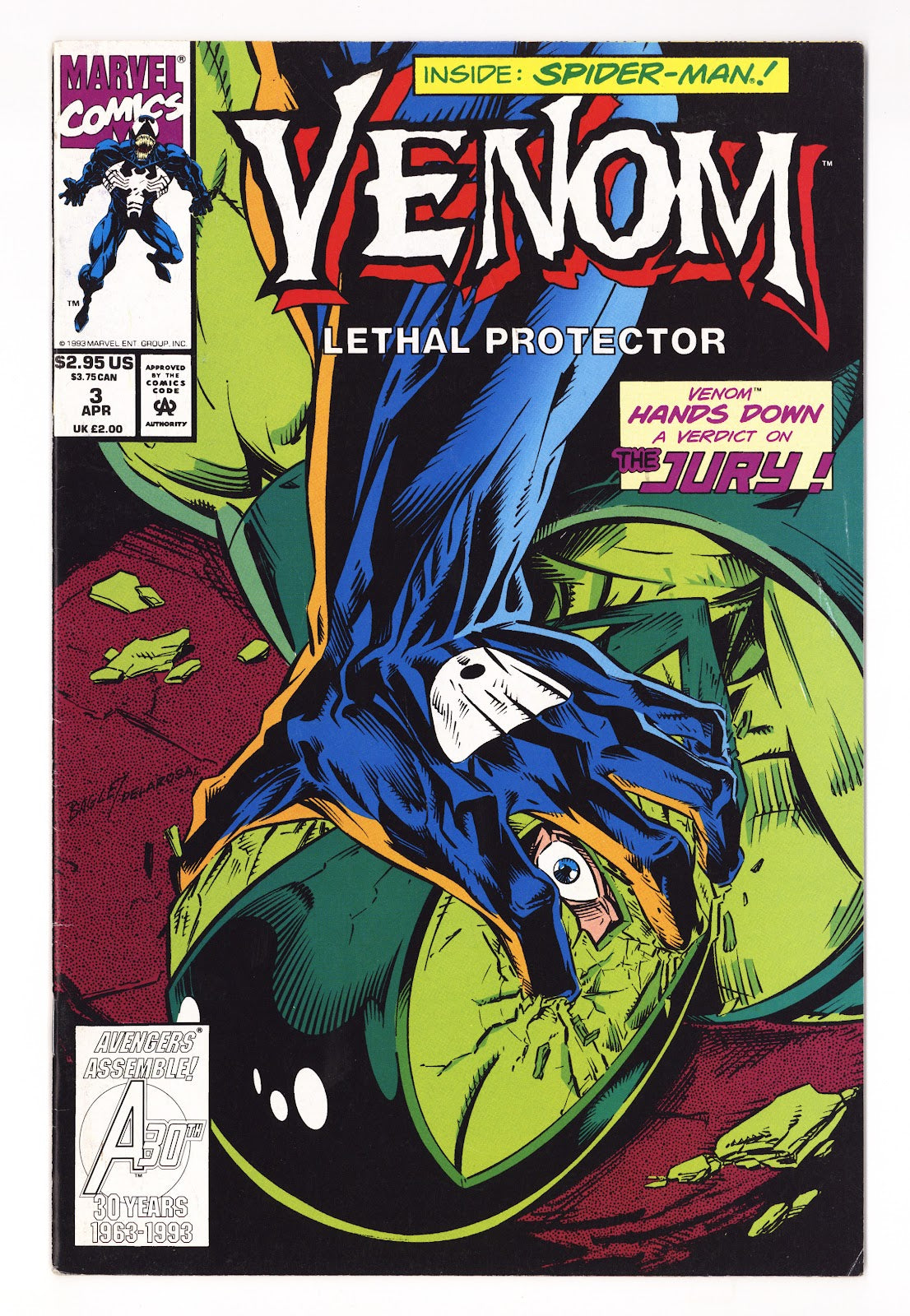 Venom: Lethal Protector Vol 1 3 Mid Grade (1993) 