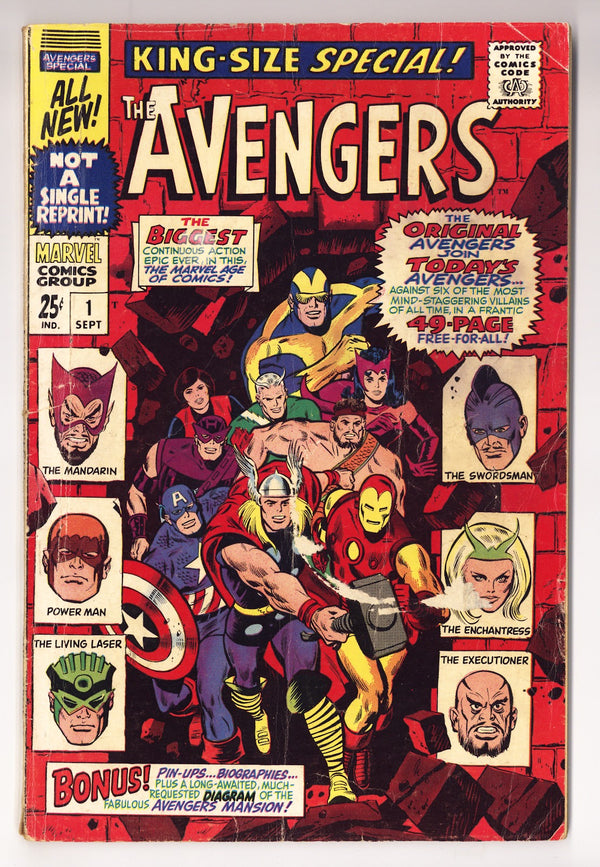 The Avengers Annual Vol 1 1 VG- (3.5) (1967)