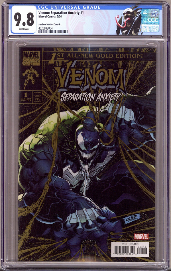 Venom: Separation Anxiety Vol 2 1 CGC 9.8 (NM/M)   (2024) Sandoval Gold  Incentive Variant