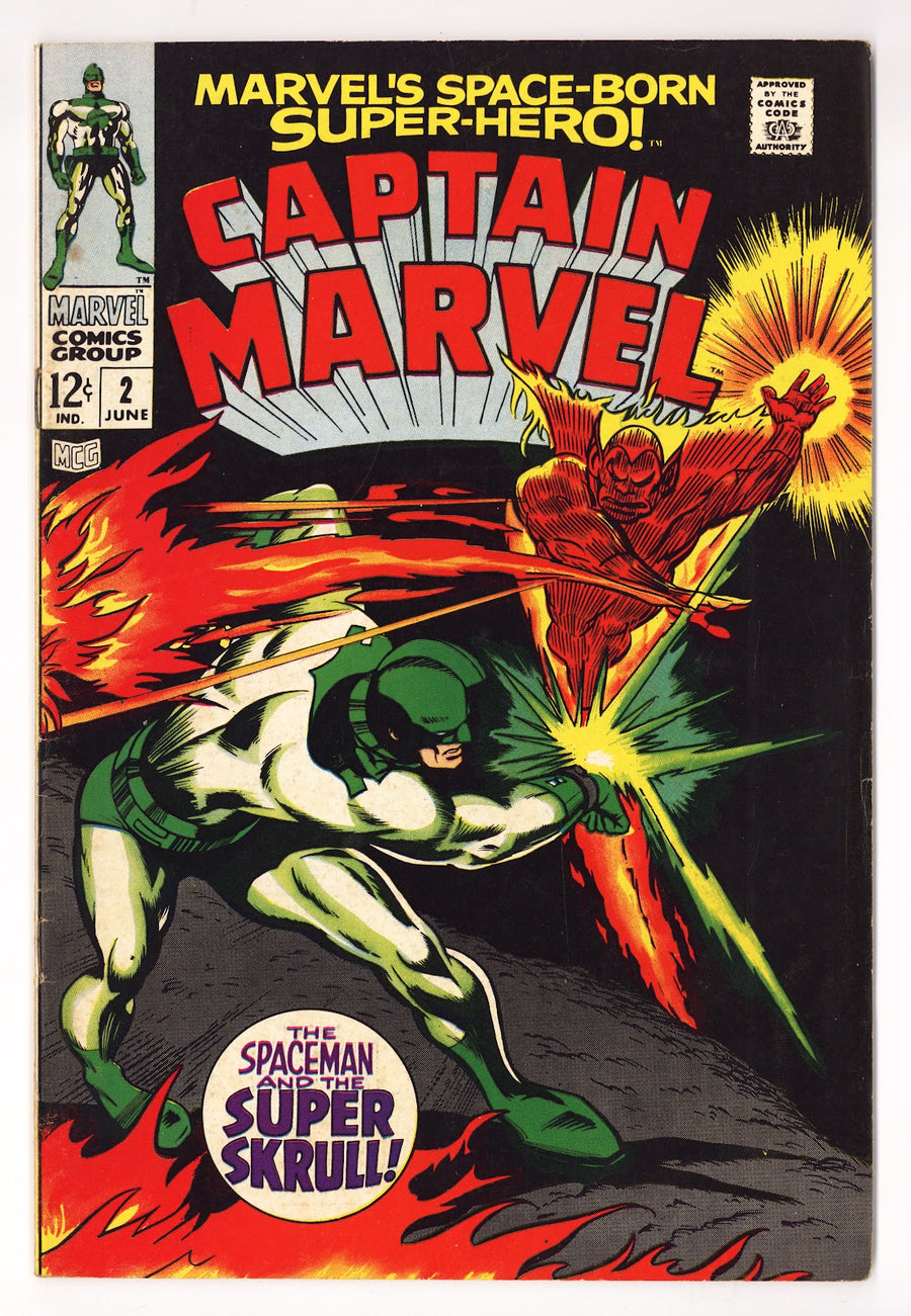 Captain Marvel Vol 1 2 FN- (5.5) (1968) 