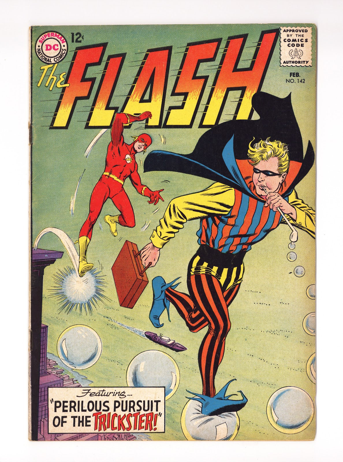 The Flash Vol 1 142  FN- (5.5) Colour Touch  (1964)     