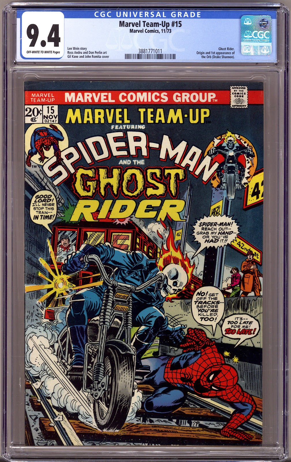 Marvel Team-Up Vol 1 15 CGC 9.4 (NM) (1973) 