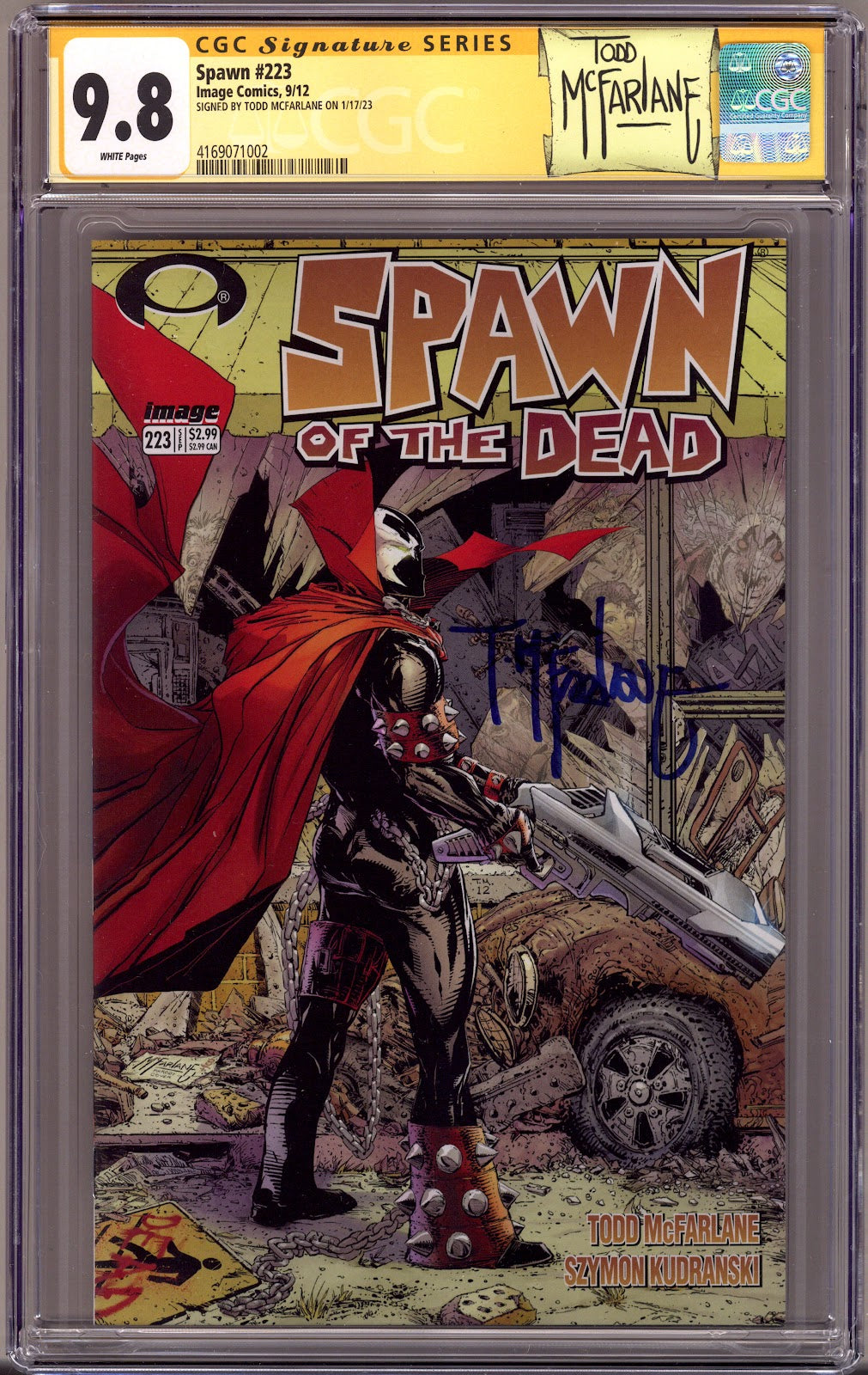 Spawn   223 CGC 9.8 (NM/M)   (2012)     Signed x1 Cover Todd McFarlane 