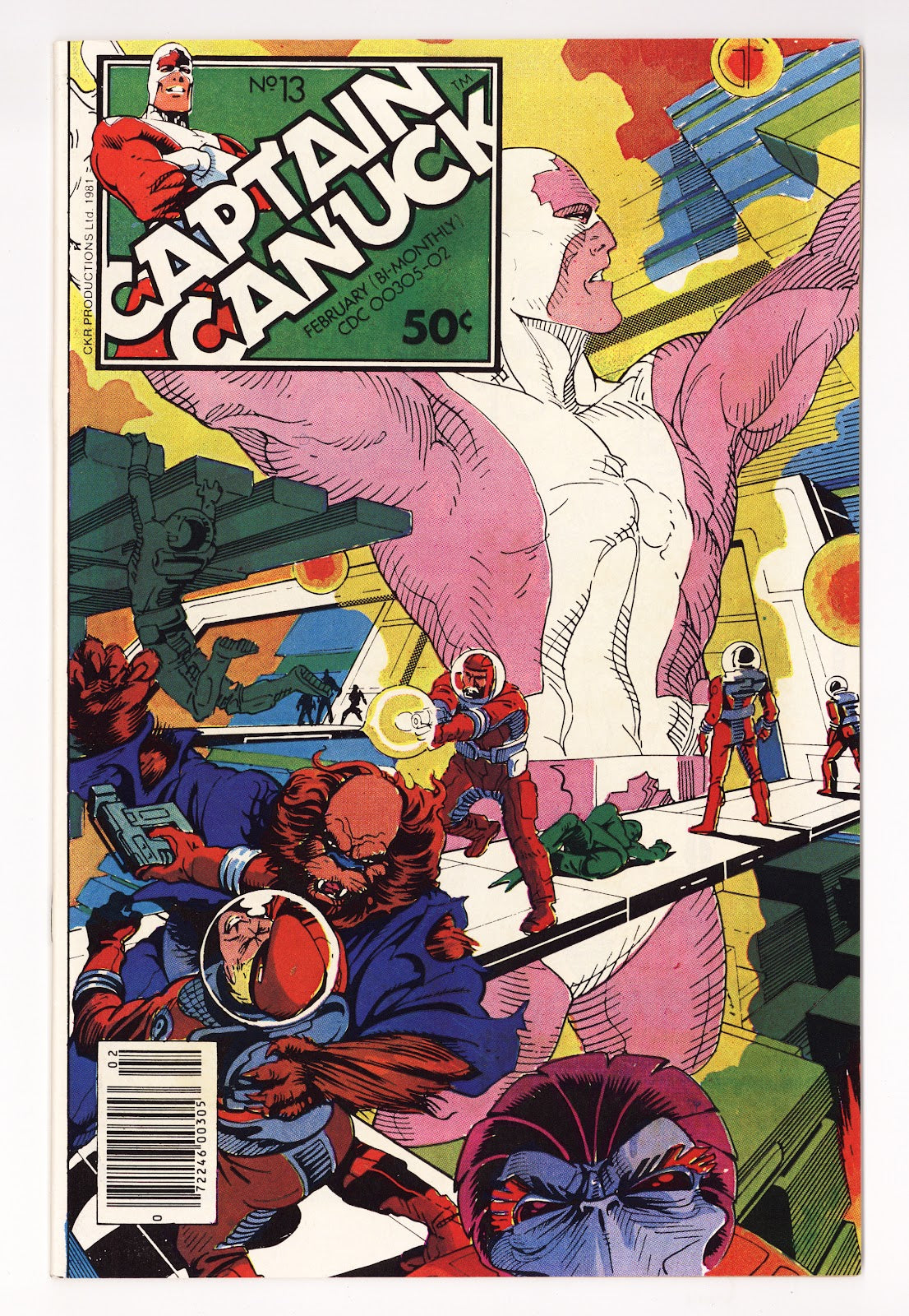 Captain Canuck Vol 1 13 High Grade (1981) Newsstand 