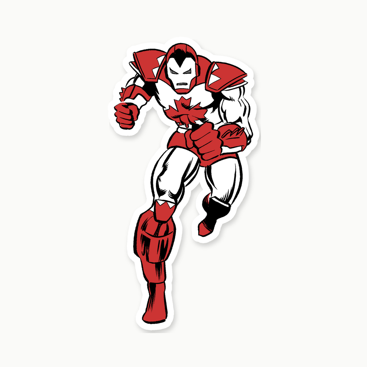 Captain Canada die-cut sticker