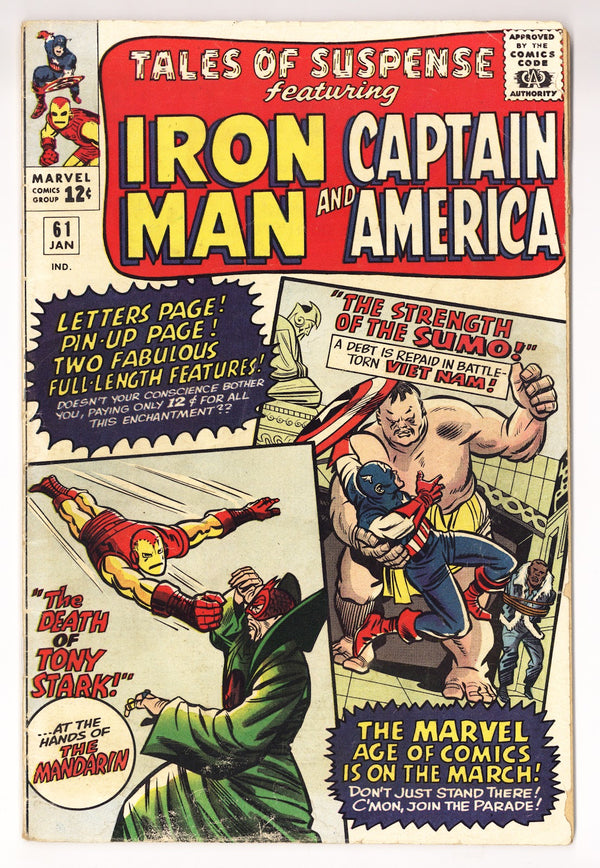 Tales of Suspense Vol 1 61  VG- (3.5)   (1965)