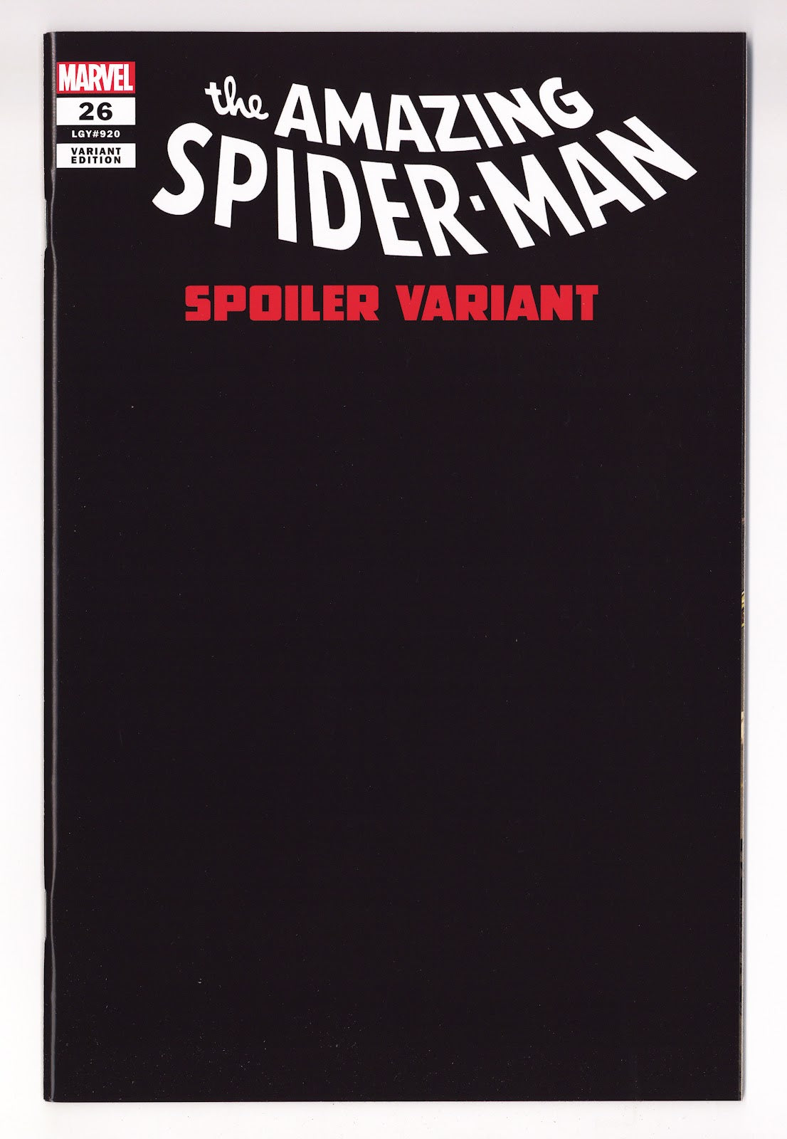 The Amazing Spider-Man Vol 6 26 (920) High Grade (2023) Spoiler Variant 