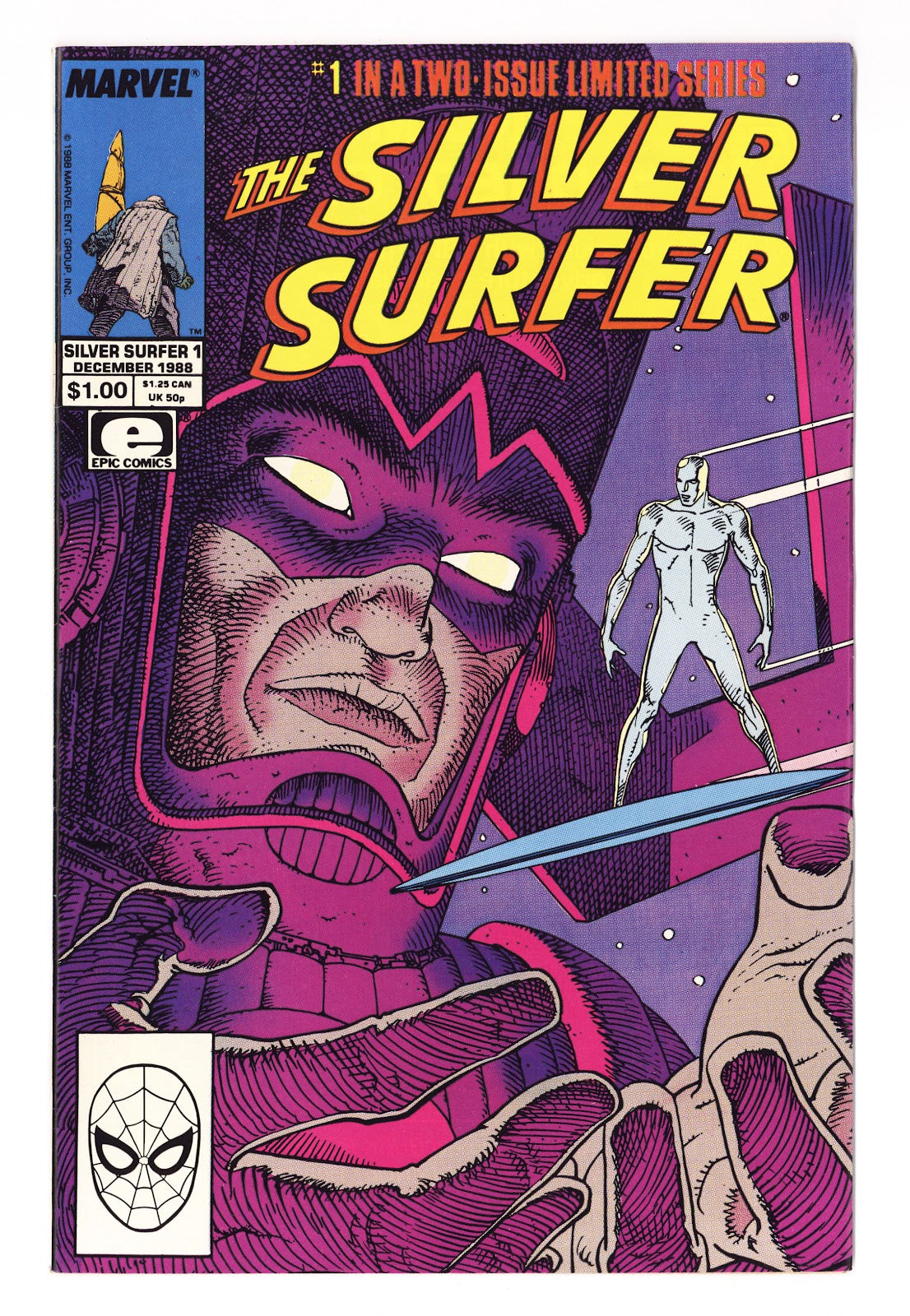 The Silver Surfer Vol 1 1  VF- (7.5)   (1988)     
