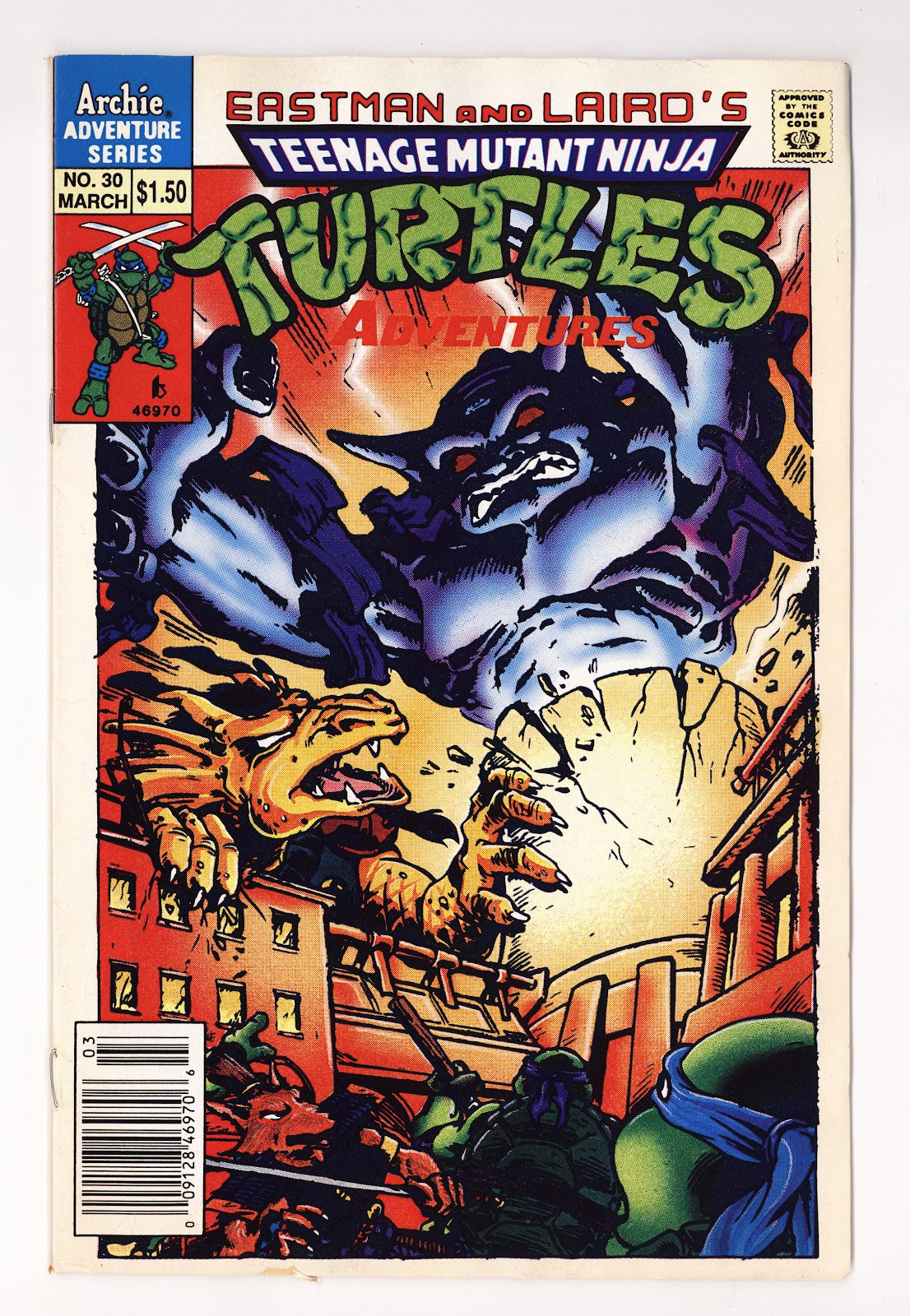 Teenage Mutant Ninja Turtles Adventures Vol 2 30  FN/VF (7.0)   (1992)   Canadian  