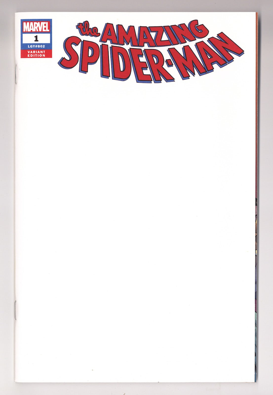 Amazing Spider-Man Vol 5 1 (802) High Grade (2018) Blank Variant 