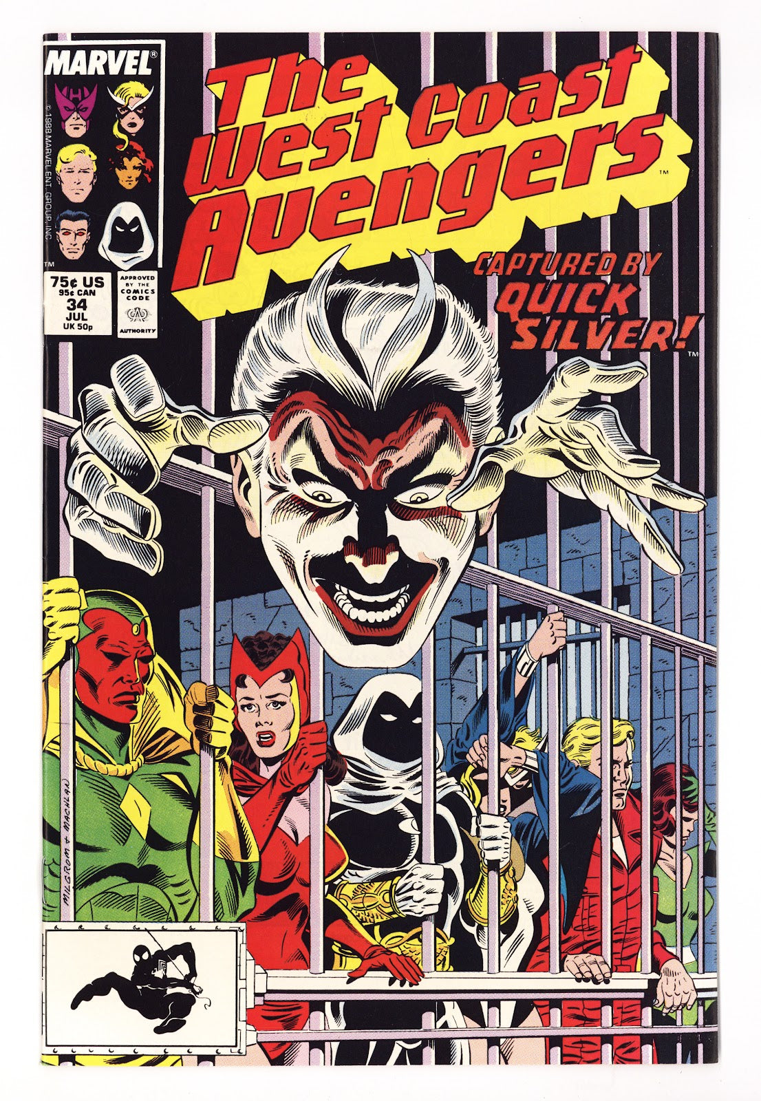 West Coast Avengers Vol 2 34  High Grade   (1988)   Direct  