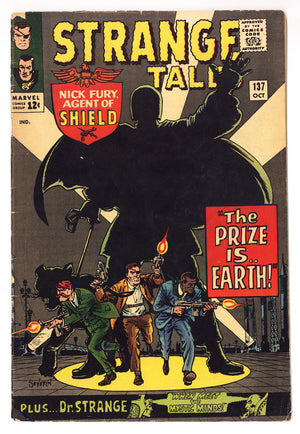 Strange Tales Vol 1 137 GD+ (2.5) Colour Touch (1965)