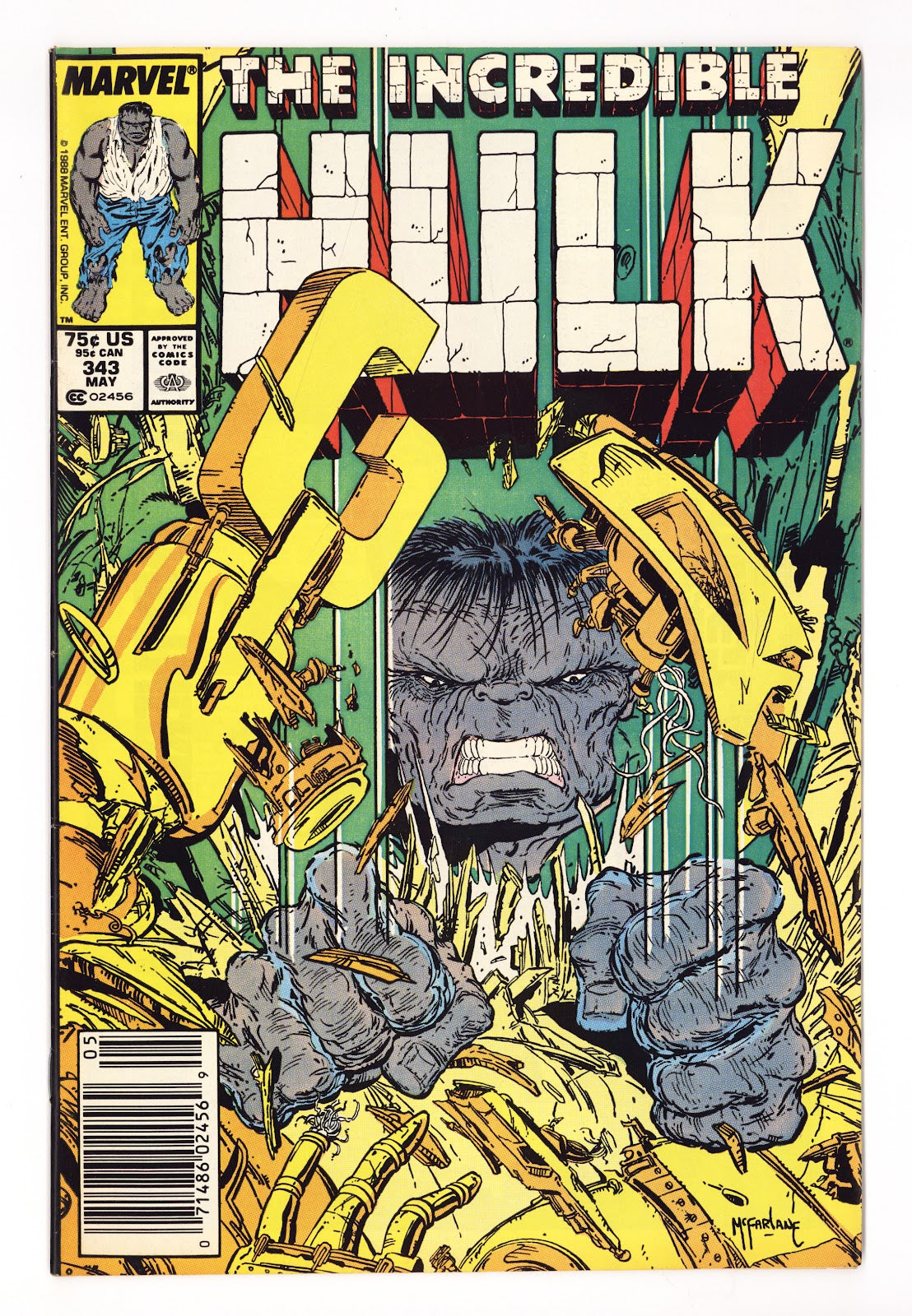 The Incredible Hulk Vol 1 343 FN/VF (7.0) (1988) Newsstand 