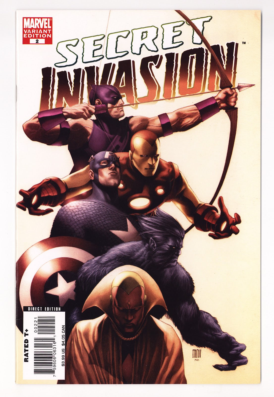 Secret Invasion Vol 1 2 High Grade (2008) McNiven Variant 