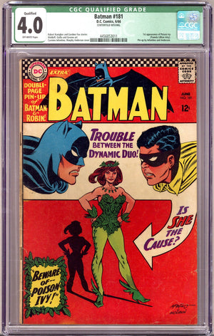 Batman Vol 1 181 CGC 4.0 (VG) Qualified, Centerfold Missing  (1966)