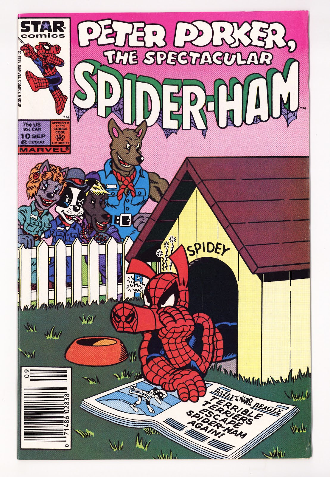 Peter Porker, the Spectacular Spider-Ham 10 FN/VF (7.0) (1986) Newsstand 