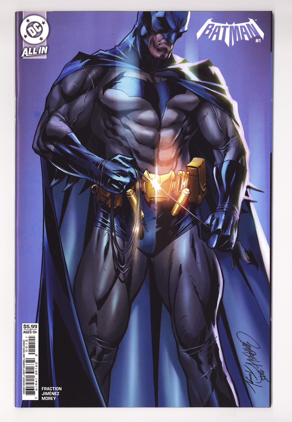 Batman Vol 4 1 High Grade (2025) Campbell Cardstock Variant 