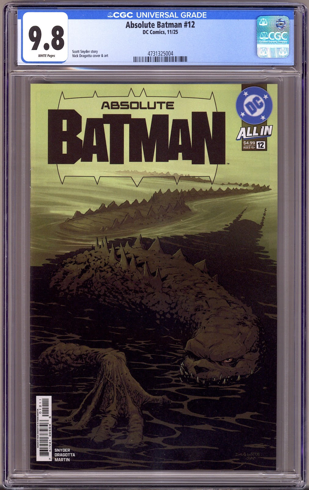 Absolute Batman   12 CGC 9.8 (NM/M)   (2025)     