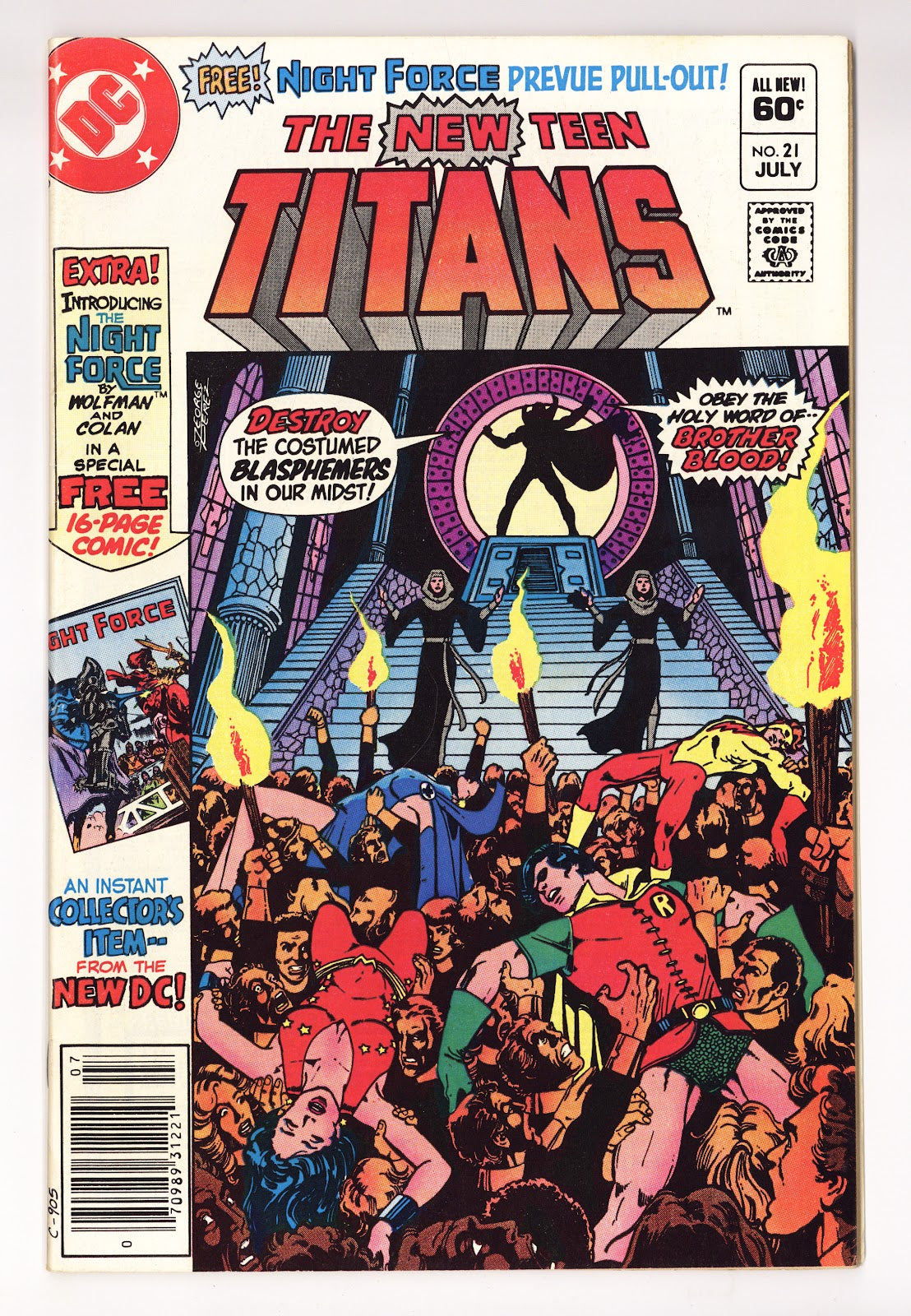 The New Teen Titans Vol 1 21 Mid Grade (1982) Newsstand 