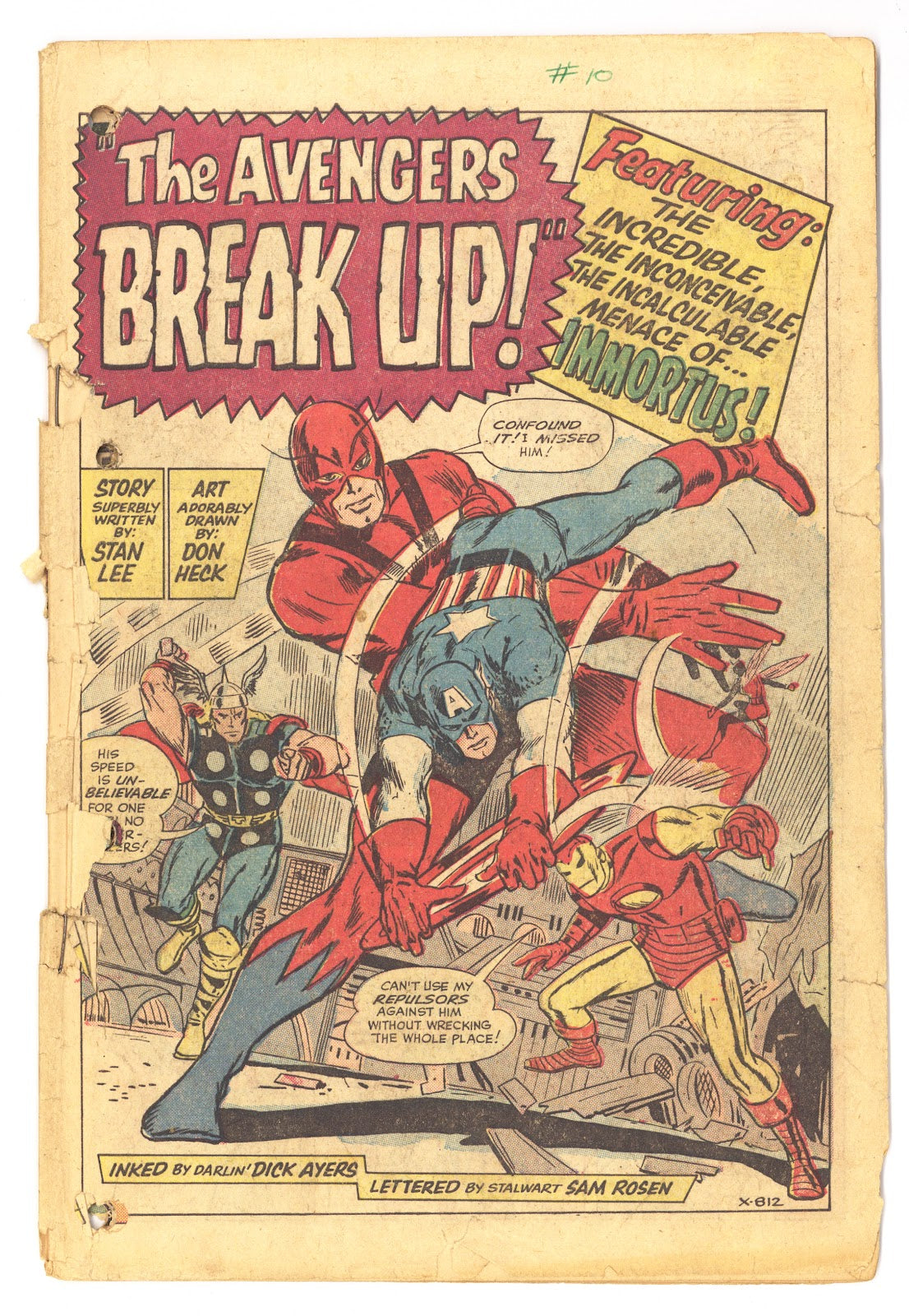The Avengers Vol 1 10 Coverless (1964) 