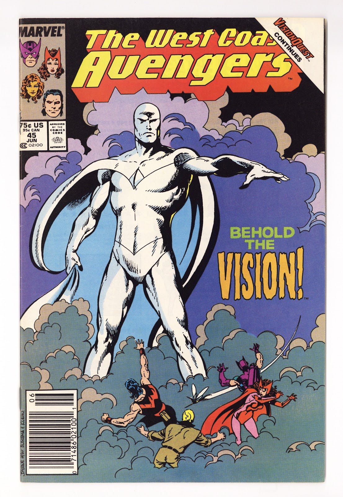 West Coast Avengers Vol 2 45  FN+ (6.5)   (1989)   Newsstand  