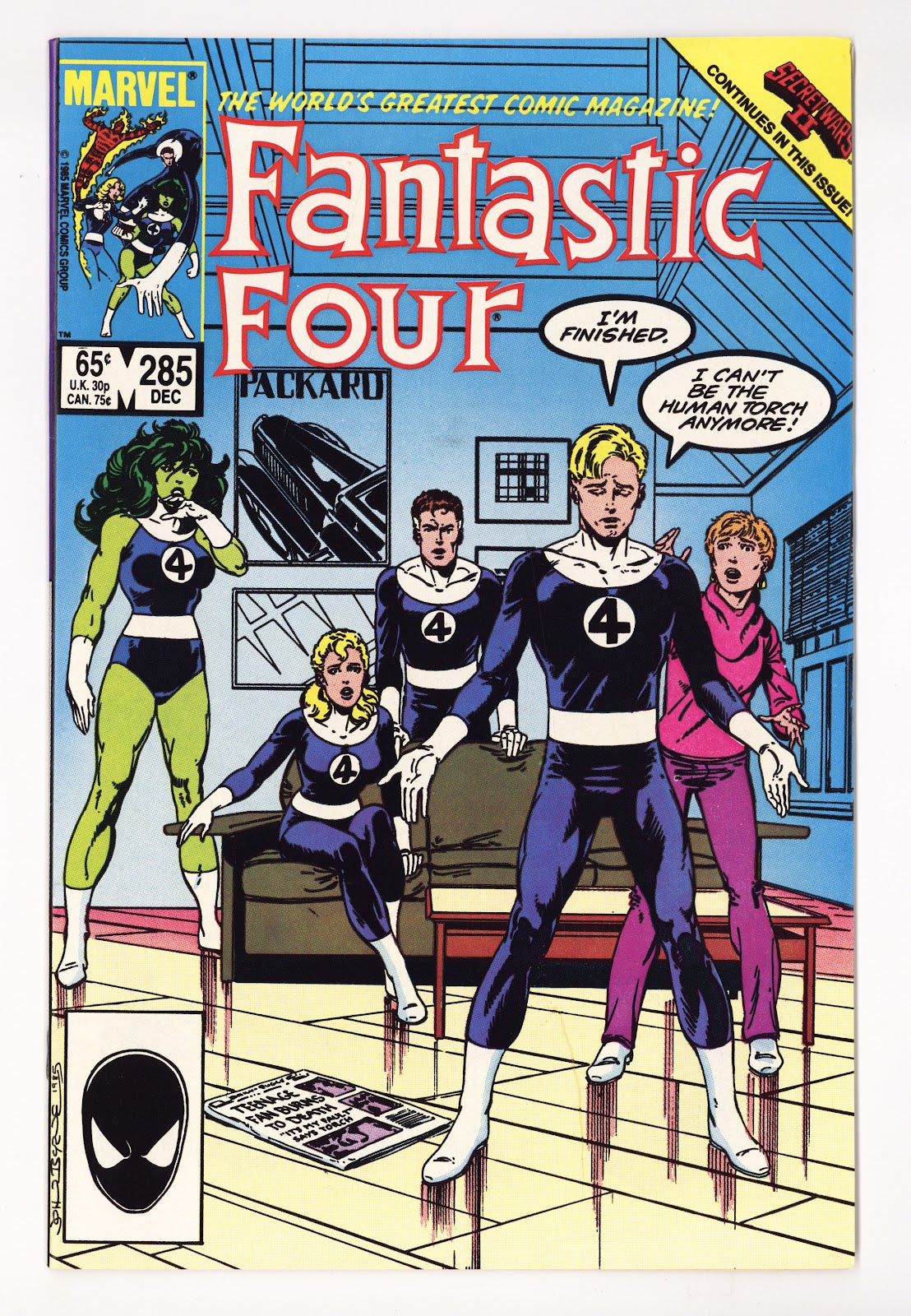 Fantastic Four 285 High Grade (1985) Direct 