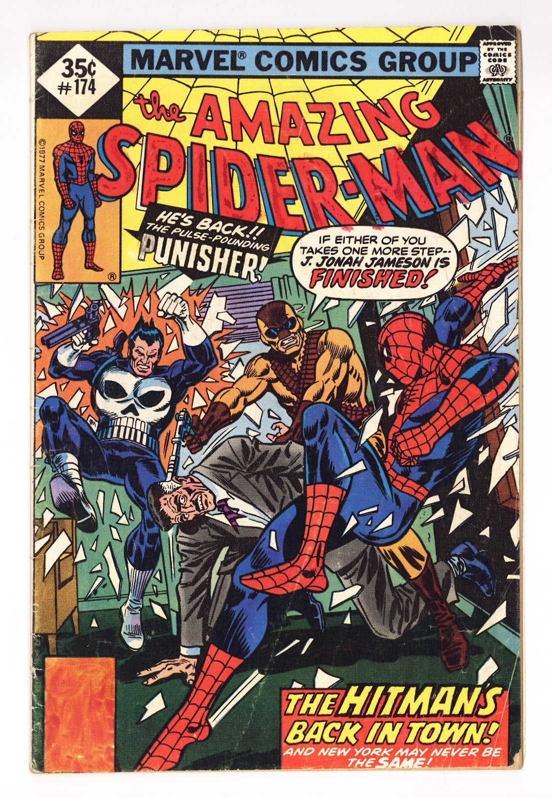 The Amazing Spider-Man Vol 1 174 GD/VG (3.0) Marker on Cover (1977) Whitman 