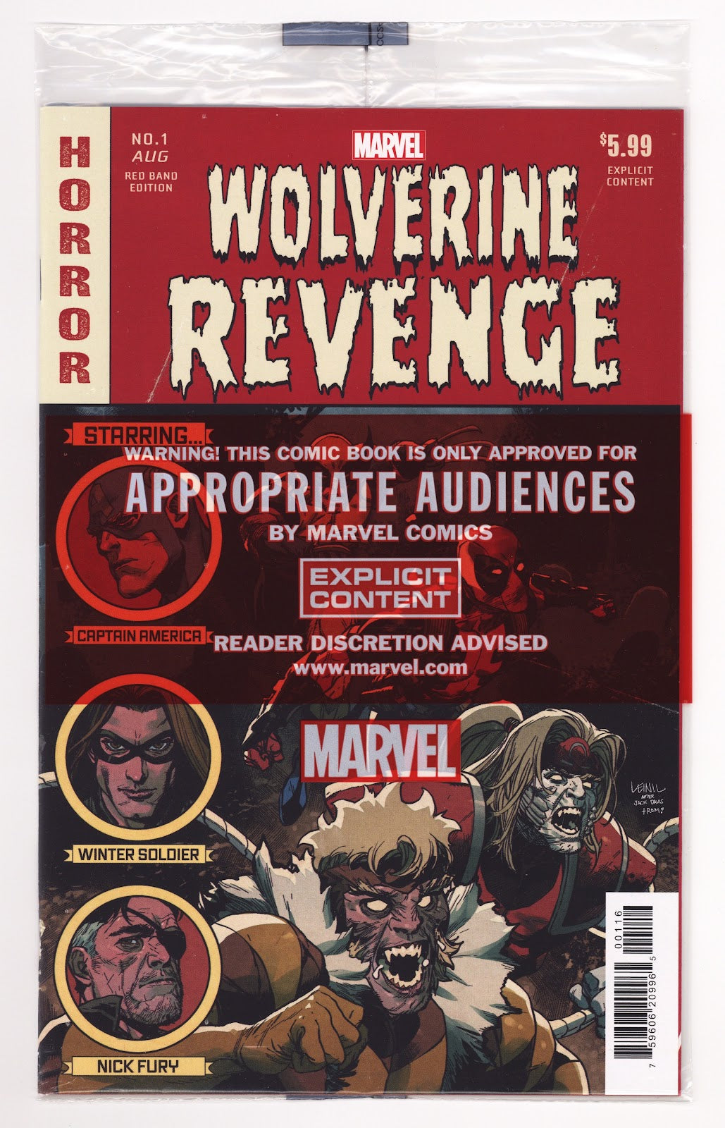 Wolverine: Revenge - Red Band 1 New, Sealed (2024) Yu Homage Incentive Variant 