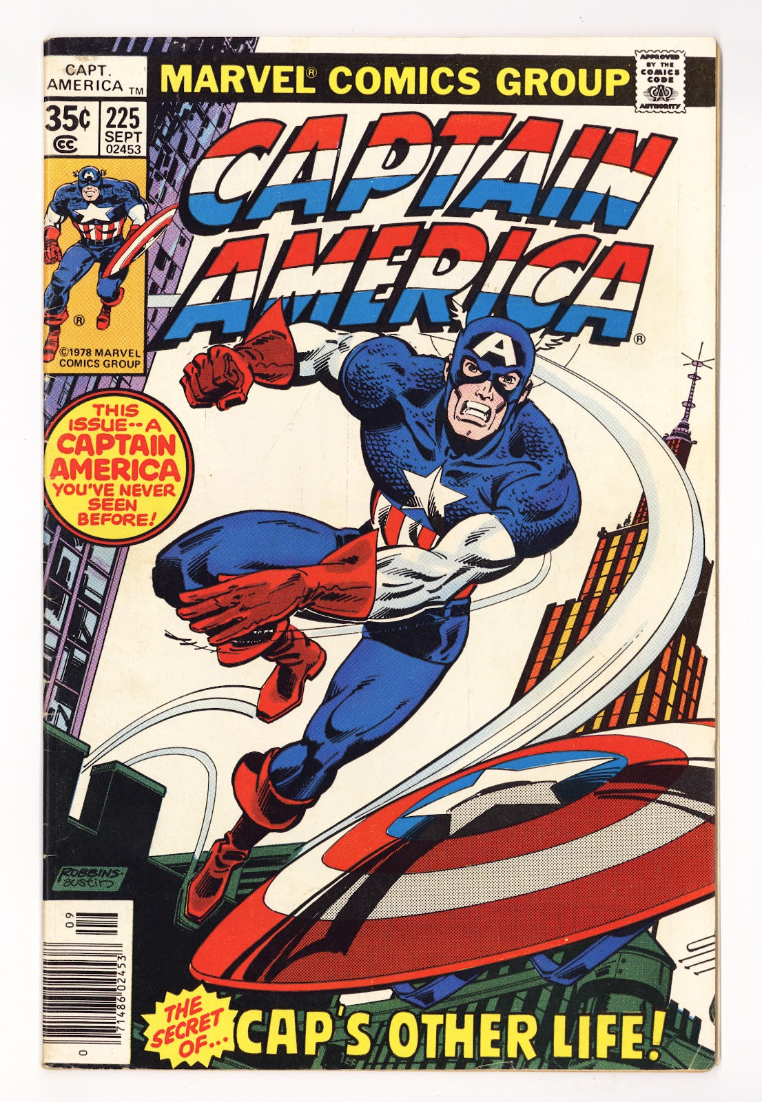 Captain America Vol 1 225 Low Grade (1978) Regular Edition 