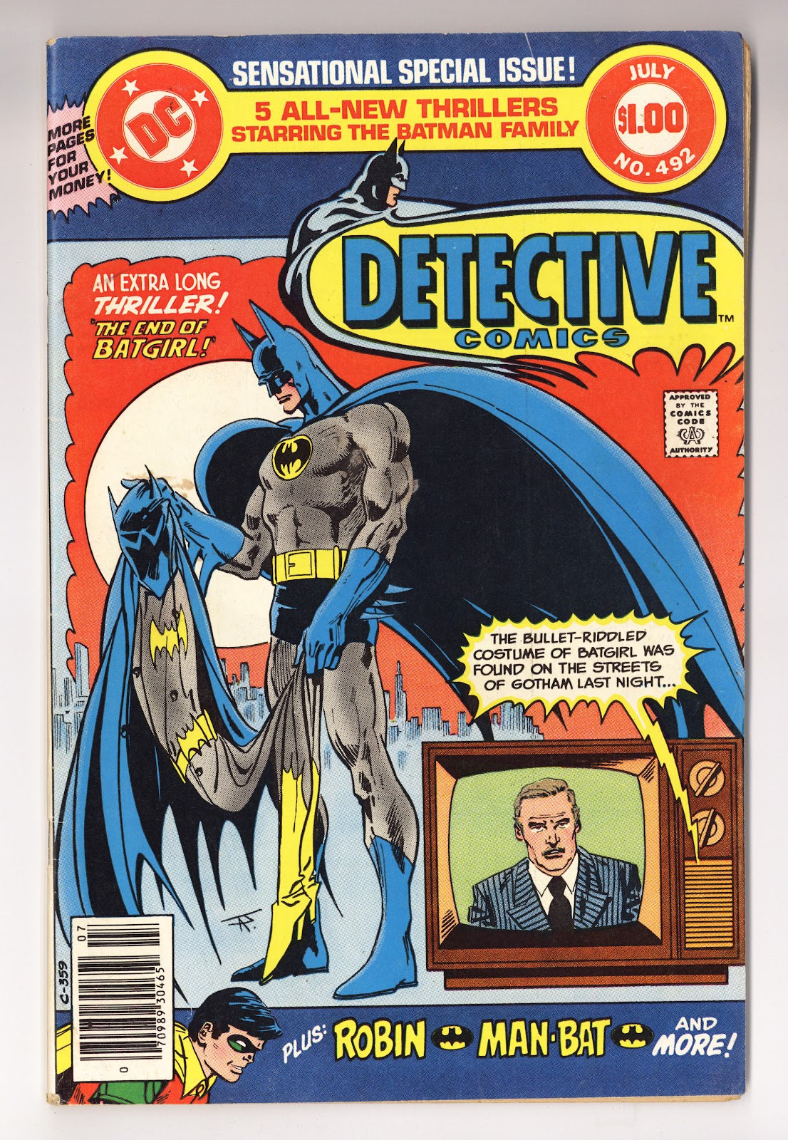 Detective Comics Vol 1 492  Low Grade   (1980)     