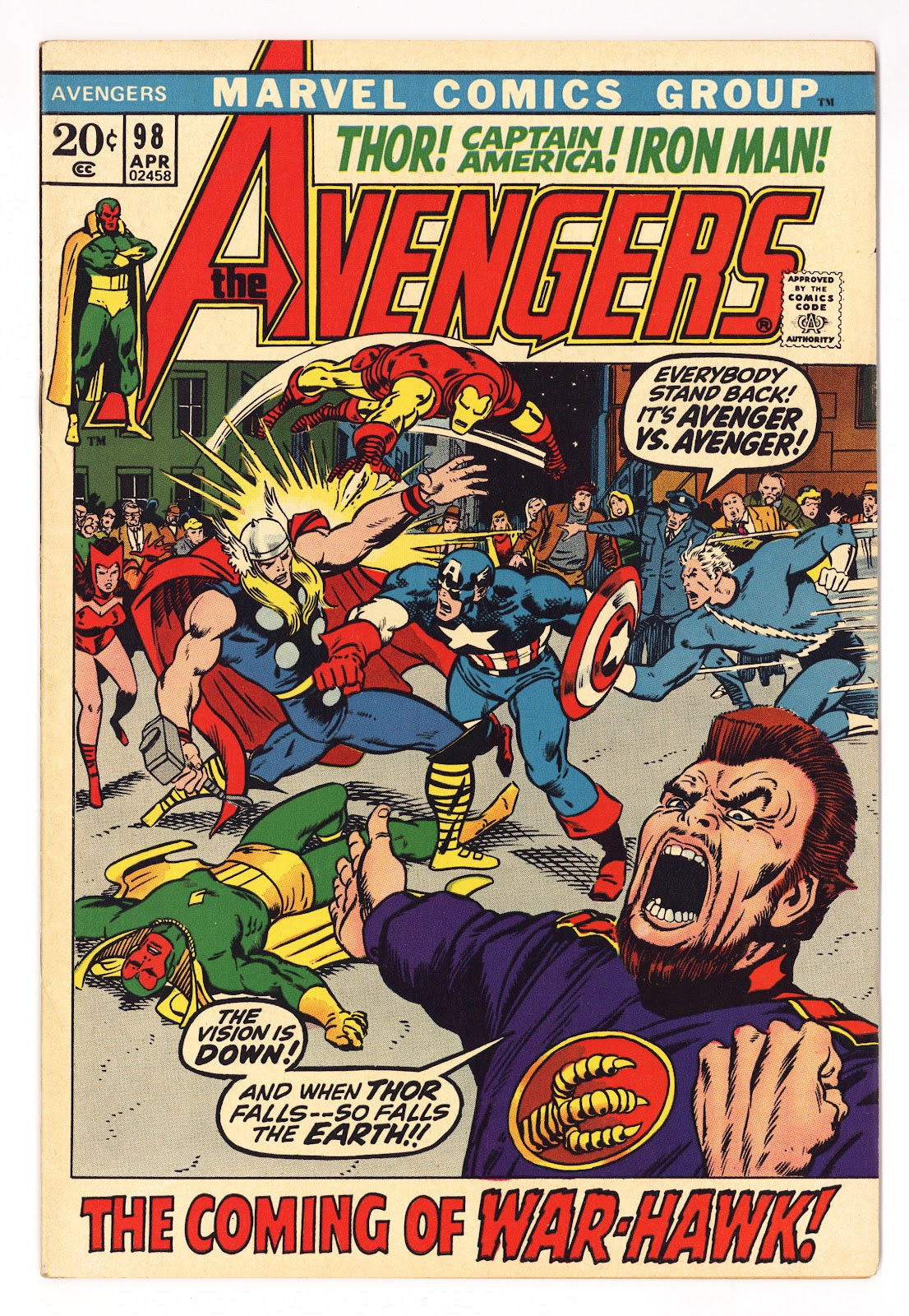 The Avengers Vol 1 98 FN (6.0) (1972) 