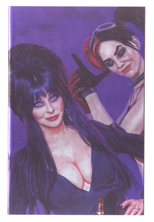 Harley Quinn x Elvira 1 NM- (9.2) (2025) Spears Purple Foil Virgin Variant