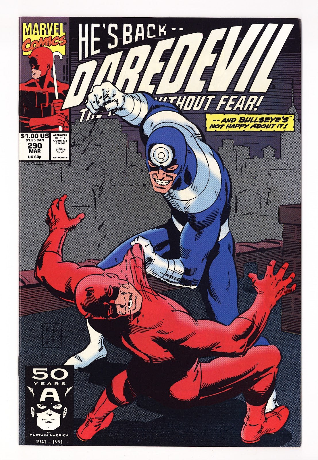 Daredevil Vol 1 290  High Grade   (1991)   Direct  